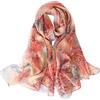 STORY OF SHANGHAI Foulard Donna Seta di 100% Seta, Stola Elegante Cerimonia Chiffon Leggera, Sciarpa Primaverile con Fantasia Colori, Adatto a molteplici occasioni