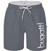 bugatti® - Costume da Bagno da Uomo, Colore Blu Marino, Turchese o Nero Grigio (Turbulence) XL