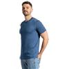 menique Maglietta a maniche corte da uomo in 100% merino, leggera, termica, strato base, traspirante, maglietta a girocollo, per viaggi ed escursioni all'aperto, denim, M