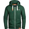 Grin&Bear Felpa con Cappuccio e Zip da Uomo GB022-DarkGreen-M