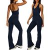 XDSP Tuta Intera Donna Sportiva Jumpsuit Elegante Tight Scrunch Butt Bodysuit senza Slims maniche per sport senza schiena Completo yoga elasticizzata Palestra Casual Workout Gym