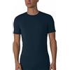 Intimitaly 3 Magliette Intime Uomo Cotone Caldo Termico Scollo a V e Girocollo Pacco da 3 T Shirt Manica Corta Cotone Caldo (S, 3 Girocollo Blu)