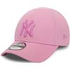New Era Cappellino da Baseball New York Yankees NY Logo Regolabile Visiera Curva Bambino Ragazza Rosa