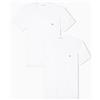 Emporio Armani T-Shirt da Uomo con Scollo a V, Confezione da 2, con Logo Core Logoband, Bianco, XL, Taglia Normale, Bianco/Bianco, XL