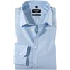 Olymp Uomo Camicia Business a Maniche Lunghe No Six,Super Slim,Hellblau 10,40