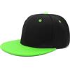 YeeHeen Cappello snapback cappello piatto visiera cappelli regolabile Hip Hop Baseball Cap per donne uomini, Nero Verde brillante, Taglia unica