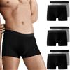Falechay Boxer Uomo 6 Pack Mutande Senza Graffi Scivolare Intimo Boxer Sportivo Mutande per Uomo Pantaloncini retrò Cotone Slip S-3XL Nero-Grigio L