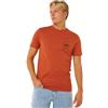 RIP Curl Graphic Short Sleeve Crew Neck T-Shirt, Standard Fit Maglietta da Uomo, Artiglio di Argilla Cotta, M