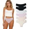 Hialegion Donna Perizoma e Tanga Sexy Cotone Sport Donna Puro Colore Slip 6 Confezione S