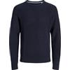 JACK & JONES Jjpannel Knit Crew Neck Aw25, Sky Captain, XS Uomo