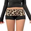 Generic Stampa leopardata Foldover Vita Ultra Low Rise Super Short Nero Mini Shorts Y2K Streetwear Shorts Cheetah Pj Bottoms, Pantaloncini., M