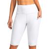SANTINY Pantaloncini da bagno da donna con tasche a vita alta da 20,3/30,5 cm, 30,5 cm - bianco, S