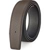 Vatee's Cinture reversibili pelle genuina per gli uomo cintura sostituzione | Cintura in pelle donna, Senza fibbia, 34mm/38mm Larghezza