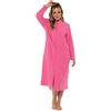 Lady Olga Vestaglia lunga da donna in morbido pile, taglie UK dalla 10 alla 24, vestaglia con cerniera frontale e tasche, rosa, 22-24