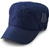 Pyrafox Cappelli militari da uomo 56-63CM XXL impermeabili da donna cappelli da sole militari laterali in rete, blu navy, M/L