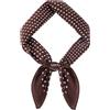 GoGou Bandana elegante al tatto in seta per donne sciarpa per capelli chic sciarpa primaverile collo sciarpa per regali viaggi vacanze abbigliamento sportivo usura 70 x 70 cm, A pois marroni, 70*70CM