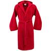 Bassetti Accappatoio con Cappuccio in Cotone Uomo Donna Disponibile in Varie Taglie e Colori (Rosso, Taglia XL, 175-185 cm)
