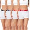 wirarpa Culotte Donna Cotone Mutande Boxer Pantaloncini Sottogonna Anti-sfregamento Short 3'' Inseam Pacco da 4 Bianco Taglia S