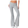 Generic Leggings da donna a vita bassa con piega, larghi, in morbido cotone, pantaloni da yoga, leggings elasticizzati, joggers Y2k, per palestra, Grigio chiaro, XS