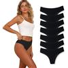 Hialegion Donna Gstring Cotone Tanga Confortevole e Traspirante Alta Vita Slip Sexy 6 Confezione M