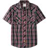 Dubinik® Camicia Uomo Maniche Corte a Quadri Western con Bottoni Automatici Stile Cowboy Rosso Nero L