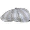 Stetson Hatteras Coppola a Otto Pannelli Rigata Multicolore in Lino e Seta Uomo Primavera Estate