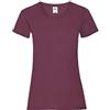Fruit of the Loom Valueweight 5 Pack, T-Shirt Donna, Rosso (Burgundy 41), S