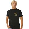 RIP CURL Desti Animals Mentawai Islands Indonesia Surf Tee Manica Corta T Shirt Nero, Nero , L