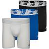 New Balance Men's 6 Boxer Brief Fly Front with Pouch, 3-Pack,Black/Team Royal/Concrete, Large (36-38)