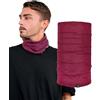 Basic Sense Scaldacollo multifunzionale in cotone ricco di sport Snood scaldacollo ghetta, Borgogna, S