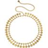 CHIC DIARY Metal Chain Belt for Women Gold Silver Coin Pendant Waist Belt Adjustable Belly Dance Belts for Dresses