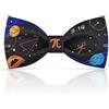 Lanzonia Nero Papillon Uomo Originali Papillon Particolari Fantasia Firmate Geek Scienza Divertenti Papillon con Spiritoso Stampa Matematica Pi per Insegnante Compleanno Festa Carnevale