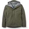 Rab Men's Downpour Jacket - Giacca da uomo leggera impermeabile con cappuccio per escursionismo e trekking, Esercito, Medium