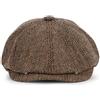 KeepSa Newsboy cap Coppola Uomo - Berretto a 8 Spicchi Piatto Berretto Lana Uomo 56-62 cm - Peaky Irish Gatsby Wool Felt Ivy cap