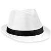Beechfield, elegante cappello modello Borsalino, unisex, per adulti White L / XL