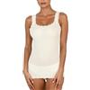 EGI Canottiera Donna Lana Seta Elegante Pizzo Made in Italy Sottogiacca Intimo Top Donna, Art. 1491 (L-XL, Bianco)