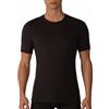 Intimitaly Irge 3 Maglie Uomo Caldo Cotone Termico Mezza Manica Scollo V e Girocollo Bianco Blu o Nero (XXL, 3 Girocollo Nere)