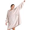 REDESS Felpa con cappuccio Blanket, coperta indossabile Sherpa oversize con maniche e tasca gigante, accogliente felpa con cappuccio per adulti bambini