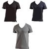 Enrico Coveri 3 Pezzi Maglia Coveri Uomo Scollo a V Mezza Manica ET1101 in Cotone Pettinato, Assortito(Blu,Grigio Antracite e Nero), 10/5XL