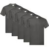 Fruit of the Loom Herren Original T. T-Shirt (5er Pack), Farbe:Graphit, Größe:XL