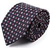 BRERA 67 Cravatta Uomo Blu Fiori Elegante in Seta | Cravattino per Completo 150x7 | Cravatte Slim per Vestito da Cerimonia e per Abiti da Lavoro
