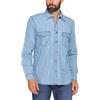 Carrera Camicia Uomo in Denim, Lavaggio Blu Chiaro (XL)