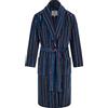 John Christian Vestaglia Uomo in Caldo Pile, Blu Navy con Righe Multicolori