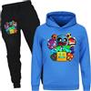 Rzfbeeok Dash Merch - Tuta sportiva per bambini con cappuccio e pantaloni, 2 pezzi, Blu, 9-10 Years