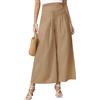 Niwicee Pantaloni Donna Estivi in Lino Leggeri Comodi con Tasche, Fascia Elastica Tinta Unita - Ideali per Spiaggia 9/10
