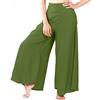 Lofbaz Donna Gamba Larga Palazzo Pantaloni Yoga Hippie Harem Flowy Pantaloni - Verde #28 - XL