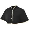 OhMill Scalda-spalle Scialle Mantello da Donna in Cotone Invernale Termico Avvolgente Copri-spalle Poncho, Nero , Taglia unica