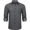 Enlision Camicia Uomo Elegante Manica Lunga Regular Fit Camicia Matrimonio Casual Camicie Classiche da Cerimonia Business con Tasca