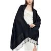 Gragengs Pashmina Sciarpa Wrap con etnica Paisley Two Tone Jacquard Sciarpa da donna, Paisley nero, Taglia unica