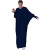 Zofocy Muslim Prayer Abaya Islamic - Maxi Dress da donna, leggero, a maniche lunghe, Dubai Caftano